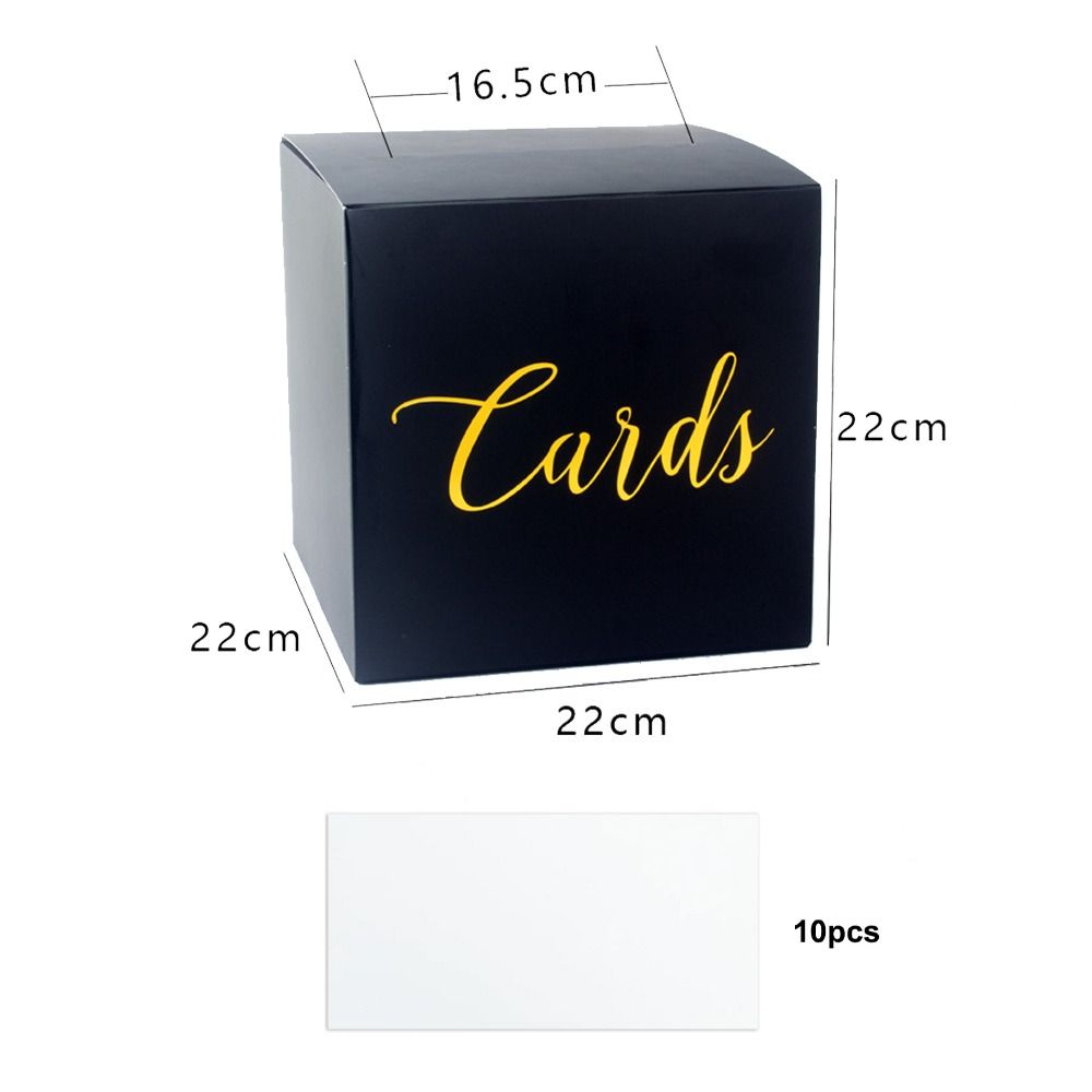 Wedding Card Box - Caja de Almacenamiento Blanca y Negra