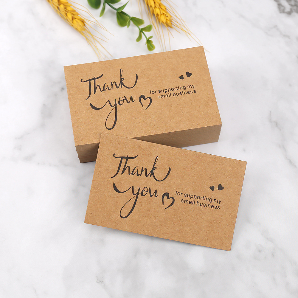 Wedding/Event Supply Store - Tarjetas de agradecimiento de papel Kraft,