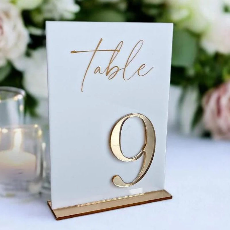 Table Number Gold - Números de Mesa para Ceremonia y