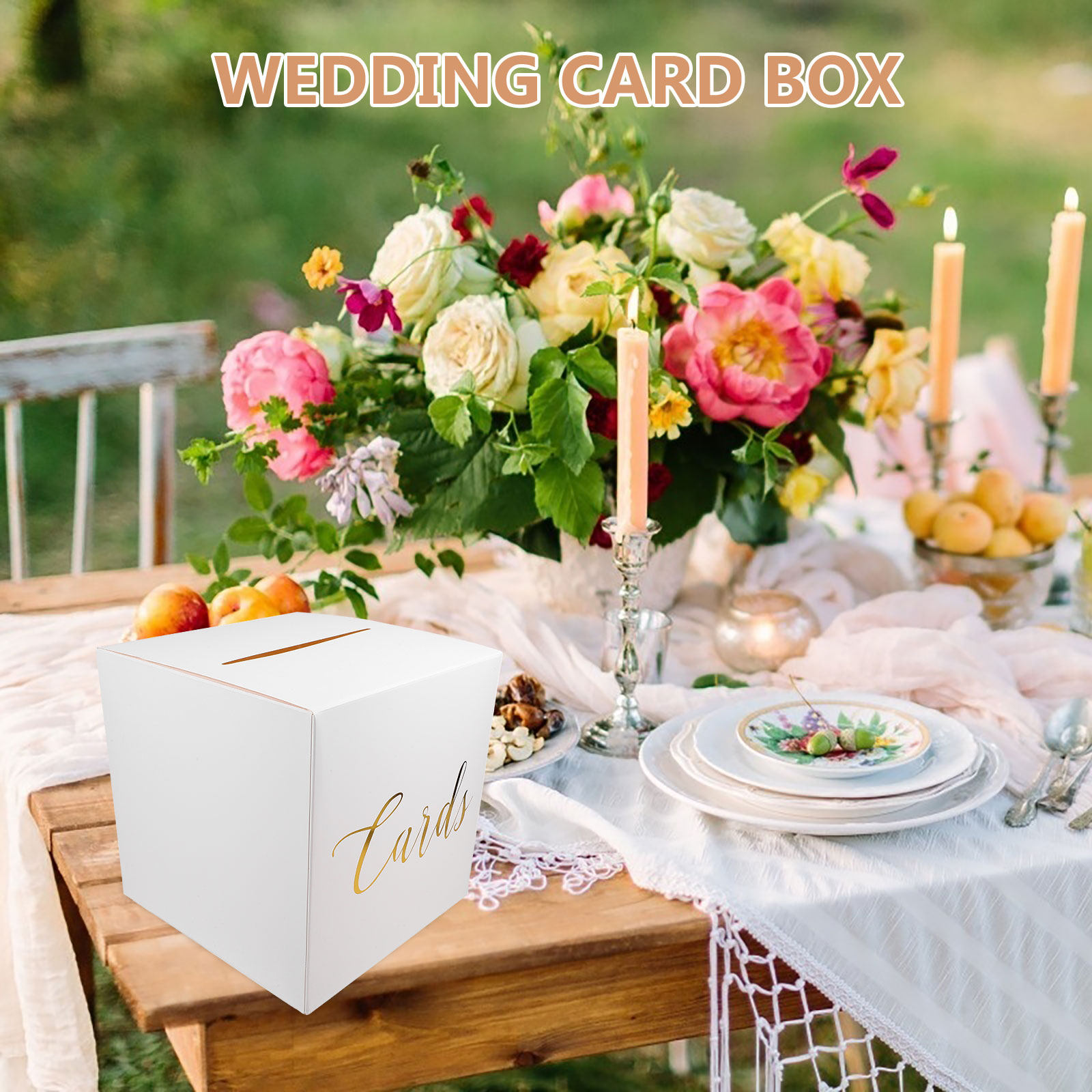1 juego de cajas para tarjetas - Wedding Card Box reseña y precio