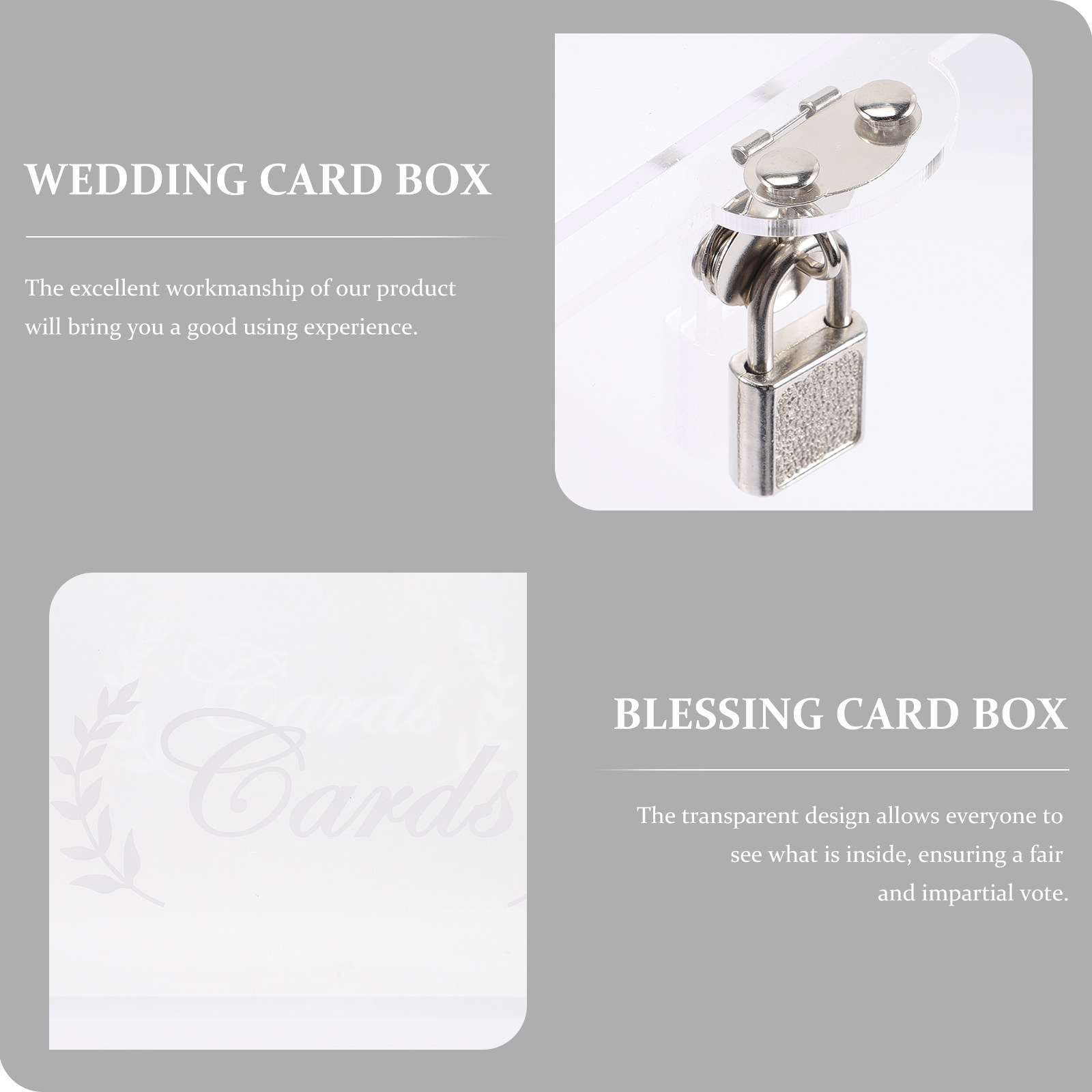 Caja de Acrílico Transparente  - Wedding Card Box reseña y precio